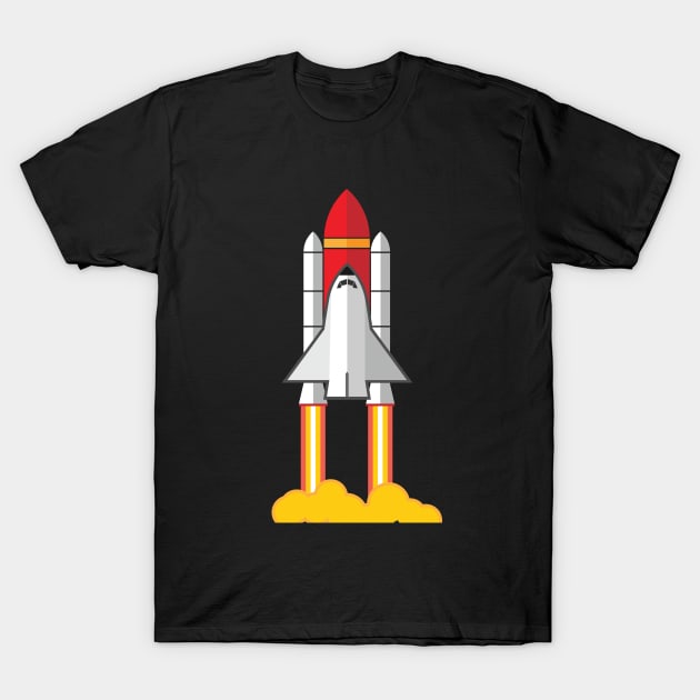 Rocket Space Shuttle Houston T-Shirt by aliopus